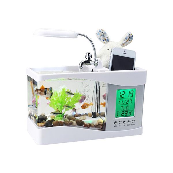 aquariums usb deskmini fish tank aquarium led lamp light lcd screen clock for home office alarm decoration
aquariums usb deskmini fish tank aquarium led lamp light lcd screen clock for home office alarm decoration