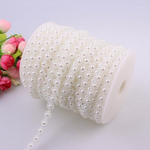 yards cotton fishing line artificial ivory white sunflower lace flatback pearl beads chain diy garland wedding decoration1, Silver;gold 
yards cotton fishing line artificial ivory white sunflower lace flatback pearl beads chain diy garland wedding decoration1, Silver;gold