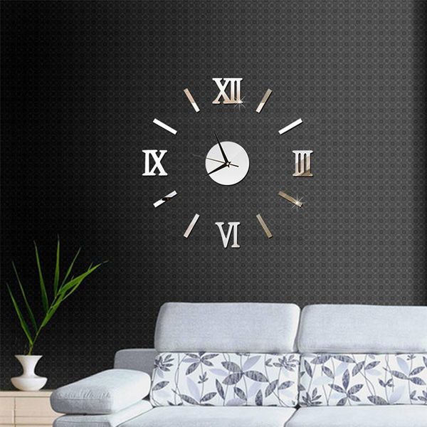 large diy wall clock acrylic mirror stickers roman number clocks for living room home office decor mjj88
large diy wall clock acrylic mirror stickers roman number clocks for living room home office decor mjj88