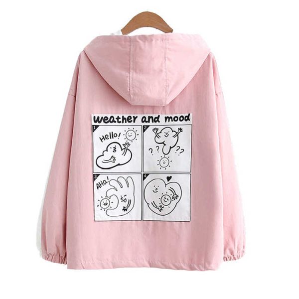 merry pretty women coats & jackets autumn cartoon cloud embroidery hooded casual long sleeve pockets harajuku outerwear 210526, Black;brown
merry pretty women coats & jackets autumn cartoon cloud embroidery hooded casual long sleeve pockets harajuku outerwear 210526, Black;brown