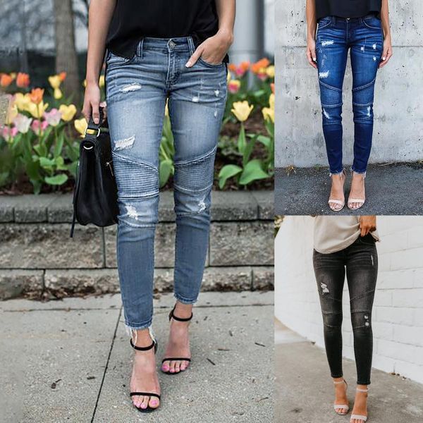 women's pants & capris stretch skinny pencil hight elastic waisted hole denim jeans fashion y2k casual pantalones de mujer, Black;white
women's pants & capris stretch skinny pencil hight elastic waisted hole denim jeans fashion y2k casual pantalones de mujer, Black;white