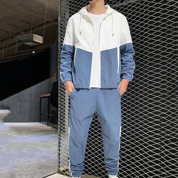 jogging clothing men's tracksuit men contrast colors hooded drawstring cardigan ankle banded pants suit for daily wear, Black;red
jogging clothing men's tracksuit men contrast colors hooded drawstring cardigan ankle banded pants suit for daily wear, Black;red