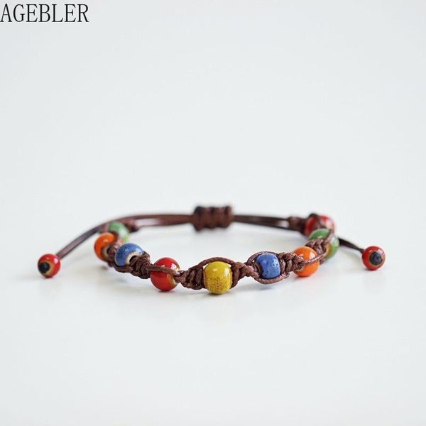 charm bracelets creative handmade ceramic jewelry couples retro boho style gifts colorful beaded adjustable size, Golden;silver
charm bracelets creative handmade ceramic jewelry couples retro boho style gifts colorful beaded adjustable size, Golden;silver