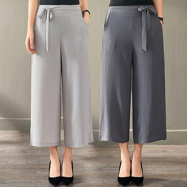 women's pants & capris 2021 middle aged women large size 4xl loose wide leg summer fashion chiffon nine, Black;white
women's pants & capris 2021 middle aged women large size 4xl loose wide leg summer fashion chiffon nine, Black;white