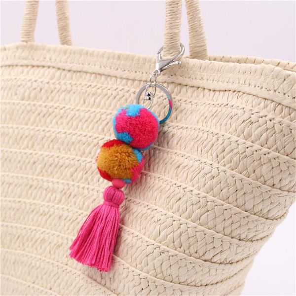 keychains bohemian fur ball tassel key chains hand-woven keychain accessories bag pendant wholesale, Silver
keychains bohemian fur ball tassel key chains hand-woven keychain accessories bag pendant wholesale, Silver
