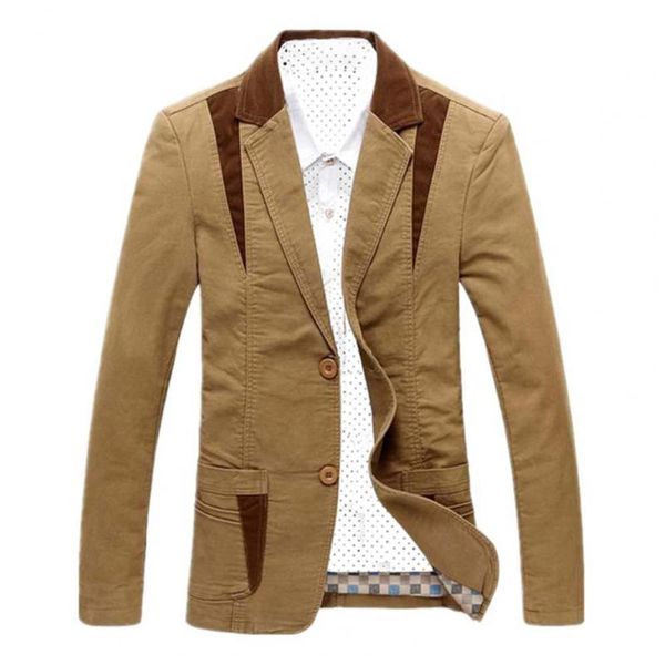 men's jackets men blazer color block single breasted autumn winter slim pockets suit coat contrast buttons jacket, Black;brown
men's jackets men blazer color block single breasted autumn winter slim pockets suit coat contrast buttons jacket, Black;brown