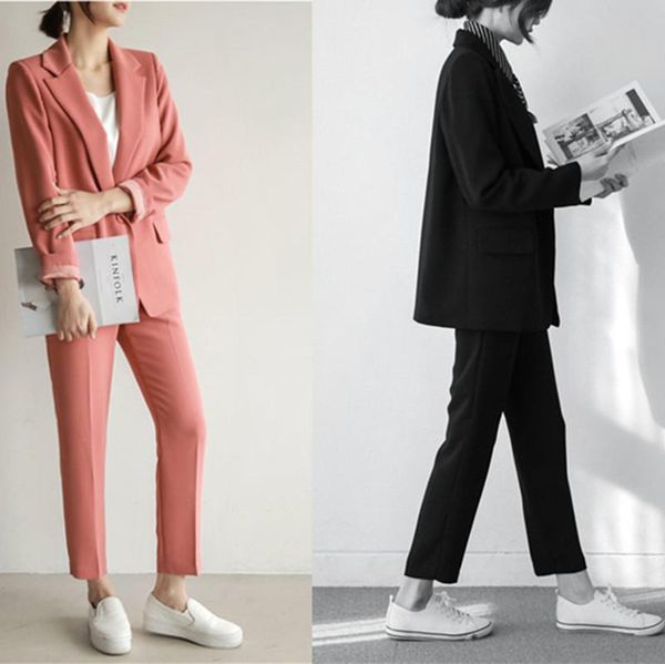 pant suits women casual office business formal work wear sets uniform styles elegant costumes for women's two piece pants, White
pant suits women casual office business formal work wear sets uniform styles elegant costumes for women's two piece pants, White