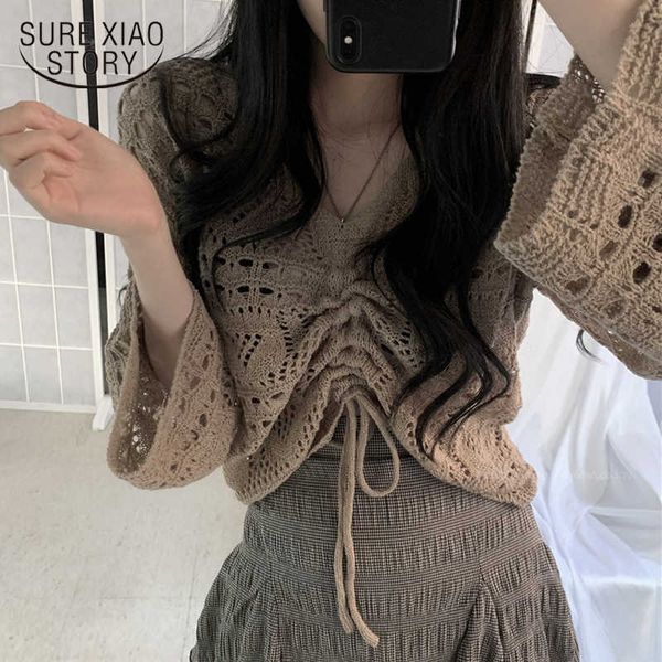 autumn v-neck long sleeve lady's clothing korean-style hollow-out knitted shirt women casual loose solid women blouse 10194 210527, White
autumn v-neck long sleeve lady's clothing korean-style hollow-out knitted shirt women casual loose solid women blouse 10194 210527, White