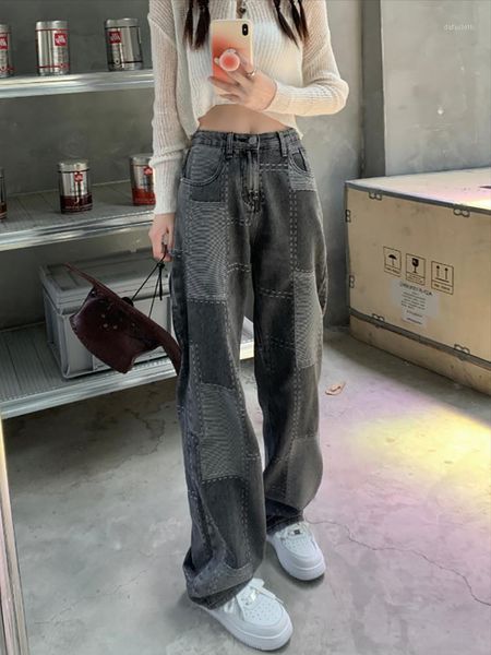 spring and autumn wide-leg jeans women's design sense korean version 2021 high waist loose large size stitching trousers cool, Blue
spring and autumn wide-leg jeans women's design sense korean version 2021 high waist loose large size stitching trousers cool, Blue