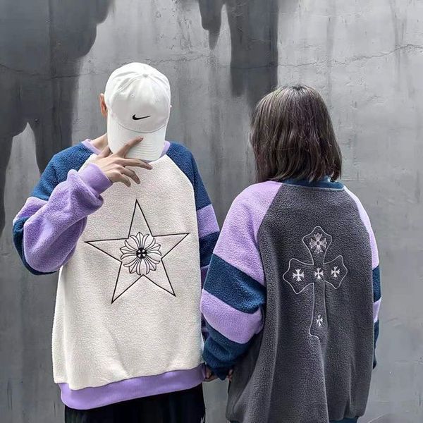 grain star crosin velvet embroidered warm cross arctic thickened color matching sweater for lovers 3zyg, Black;brown
grain star crosin velvet embroidered warm cross arctic thickened color matching sweater for lovers 3zyg, Black;brown