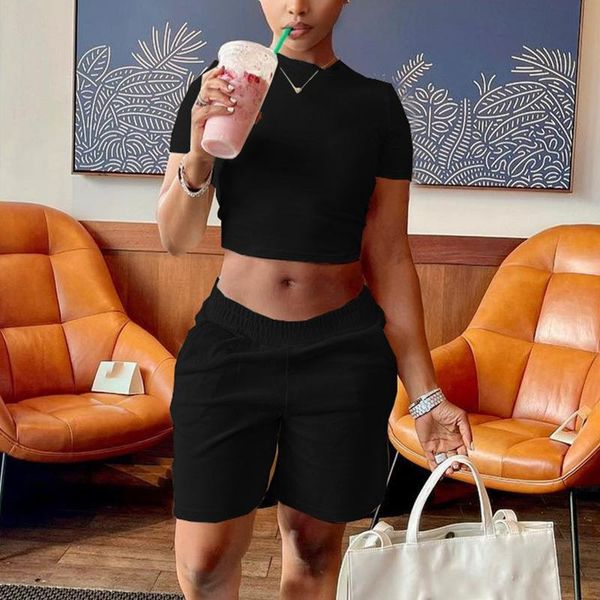 women's tracksuits tracksuit short sleeve homewear sets 2021 summer crop solid two piece set female casual elastic waist shorts suit, Gray
women's tracksuits tracksuit short sleeve homewear sets 2021 summer crop solid two piece set female casual elastic waist shorts suit, Gray