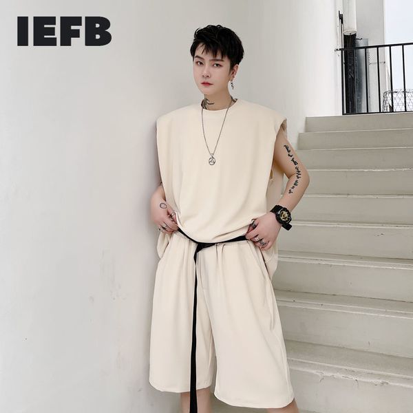 iefb summer solid color two pieces set men's pullover shoulder padded tank tpps + ribbon decorative shorts suit 9y7063 210524, Gray
iefb summer solid color two pieces set men's pullover shoulder padded tank tpps + ribbon decorative shorts suit 9y7063 210524, Gray