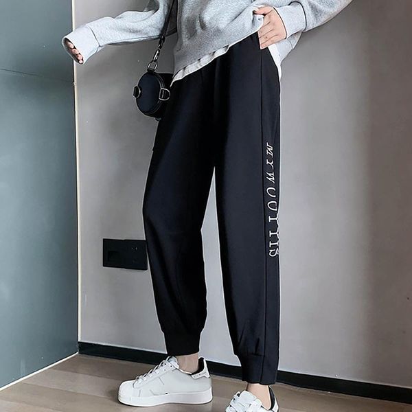 women's casual fashion high waist losse baggy cargo pants 2021 autumn winter fitness letter print trousers streetwear outfits & capris, Black;white
women's casual fashion high waist losse baggy cargo pants 2021 autumn winter fitness letter print trousers streetwear outfits & capris, Black;white