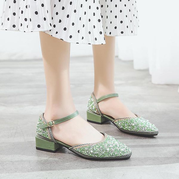 dress shoes shiny rhinestone pearl design high heels women summer pointed toe square heel ladies party sandals 2021, Black
dress shoes shiny rhinestone pearl design high heels women summer pointed toe square heel ladies party sandals 2021, Black