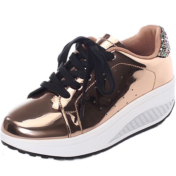 dress shoes women flat platform woman casual sneakers fashion thick bottom gold bling pu soft w6z5, Black
dress shoes women flat platform woman casual sneakers fashion thick bottom gold bling pu soft w6z5, Black