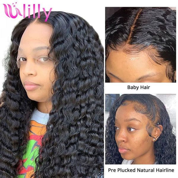 deep wave 150 density short and long lace front human hair wigs pre plucked brazilian curly frontal wigs1, Black;brown
deep wave 150 density short and long lace front human hair wigs pre plucked brazilian curly frontal wigs1, Black;brown