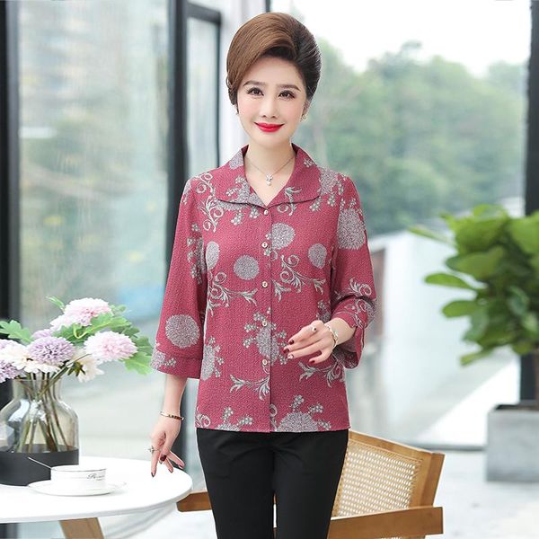 women's blouses & shirts 2021 spring women floral shirt three quarter sleeve turn-down collar woman flowers chiffon blouse, White
women's blouses & shirts 2021 spring women floral shirt three quarter sleeve turn-down collar woman flowers chiffon blouse, White