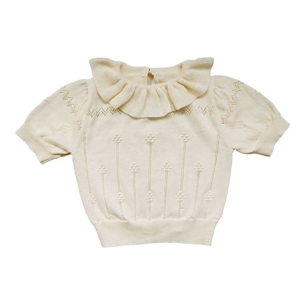 spring/summer baby girl sweater girls' retro lace knitwear children's soft hollow short sleeve 210702, Blue
spring/summer baby girl sweater girls' retro lace knitwear children's soft hollow short sleeve 210702, Blue