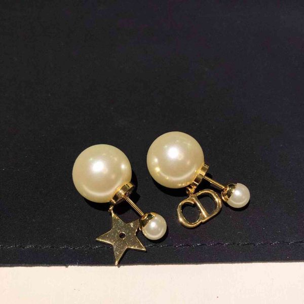 70% off pearl high texture letter small fragrant earrings, Golden
