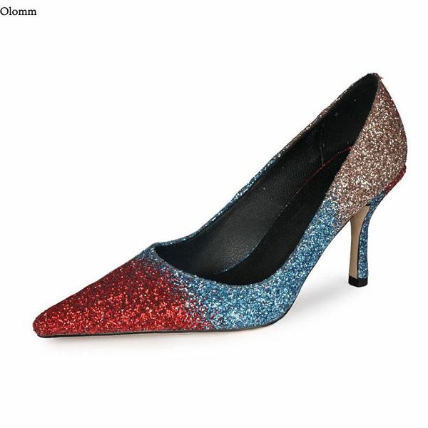 olomm fashion women pumps thin heels pointed toe gorgeous glitter blue green red night club shoes plus us size 4-13 dress, Black
olomm fashion women pumps thin heels pointed toe gorgeous glitter blue green red night club shoes plus us size 4-13 dress, Black