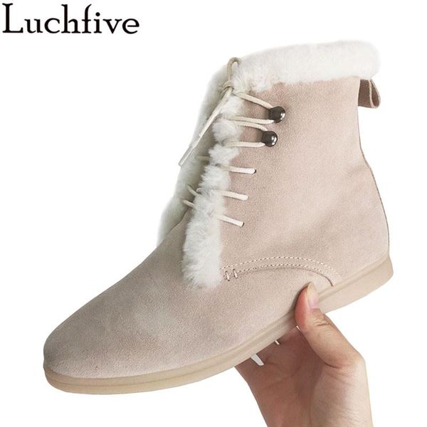 boots natural fur snow for woman suede leather high-help lace up flat ankle comfortable wool warm winter, Black
boots natural fur snow for woman suede leather high-help lace up flat ankle comfortable wool warm winter, Black