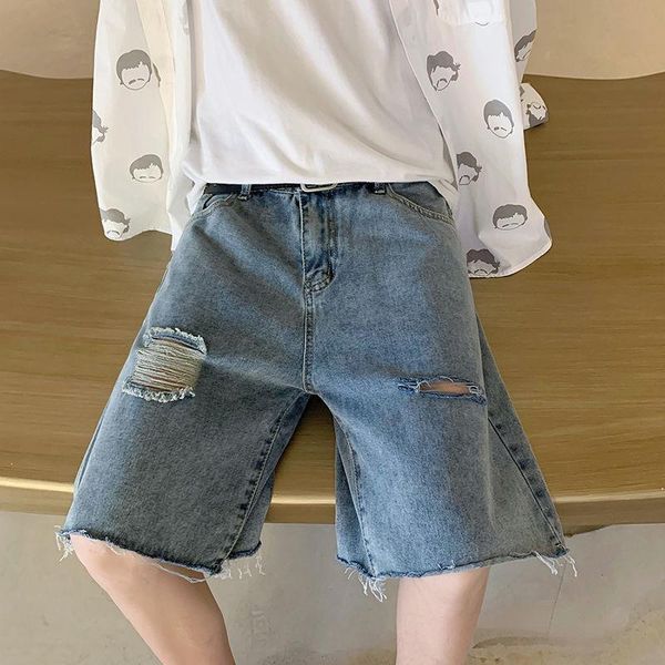 men's jeans summer ripped blue denim shorts fashion casual straight street loose hip-hop hole mens clothes
men's jeans summer ripped blue denim shorts fashion casual straight street loose hip-hop hole mens clothes