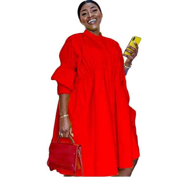 casual dresses plus size pleated lantern sleeves knee length women fashion fall fold robe femme african dress christmas vestidos, Black;gray
casual dresses plus size pleated lantern sleeves knee length women fashion fall fold robe femme african dress christmas vestidos, Black;gray