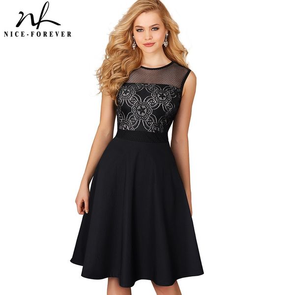 nice-forever vintage elegant floral lace zipper mesh net o-neck vestidos sleeveless a-line female flare party women dress a078 210419, White
nice-forever vintage elegant floral lace zipper mesh net o-neck vestidos sleeveless a-line female flare party women dress a078 210419, White
