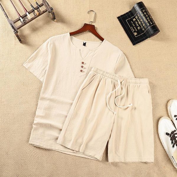 jogging clothing summer men's short-sleeved casual suit youth sports t-shirt shorts cotton and linen v bottoming shirt, Black;red
jogging clothing summer men's short-sleeved casual suit youth sports t-shirt shorts cotton and linen v bottoming shirt, Black;red
