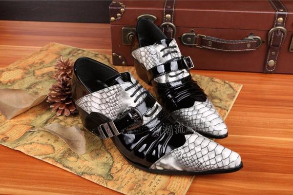 dress shoes ch.kwok men genuine leather fashion oxford snakeskin patent british style high heels, Black
dress shoes ch.kwok men genuine leather fashion oxford snakeskin patent british style high heels, Black