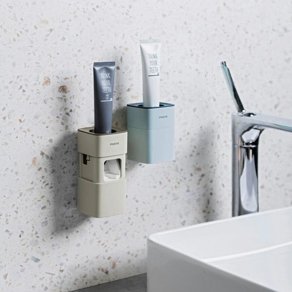 toothbrush holders automatic toothpaste squeezer wall mount bracket for dustproof rack punching household bathroom accessories
toothbrush holders automatic toothpaste squeezer wall mount bracket for dustproof rack punching household bathroom accessories