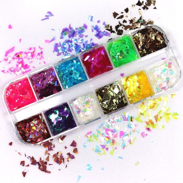 1box of holographic ab refers to glitter powder nail art shiny sequins irregular flash candy aurora illusion decoration decorations, Silver;gold
1box of holographic ab refers to glitter powder nail art shiny sequins irregular flash candy aurora illusion decoration decorations, Silver;gold