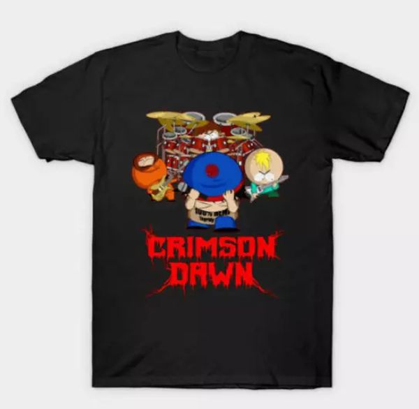 r1 crimson dawn south park's stand country band music cartoon funny black tshirt, White;black
r1 crimson dawn south park's stand country band music cartoon funny black tshirt, White;black