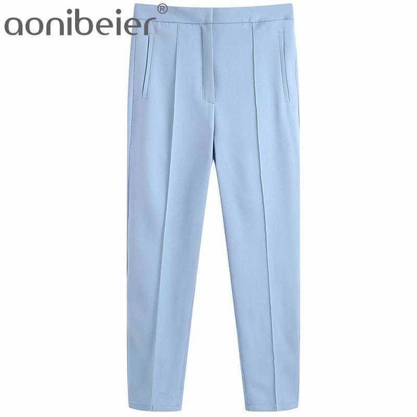 office lady suit pants summer thin style high waist casual fashion women trousers female straight ankle length 210604, Black;white
office lady suit pants summer thin style high waist casual fashion women trousers female straight ankle length 210604, Black;white