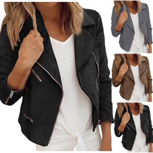women's jackets winter warm coat autumn/winter fashion solid colour lapel zip long sleeve short outwear female coats 2021, Black;brown
women's jackets winter warm coat autumn/winter fashion solid colour lapel zip long sleeve short outwear female coats 2021, Black;brown