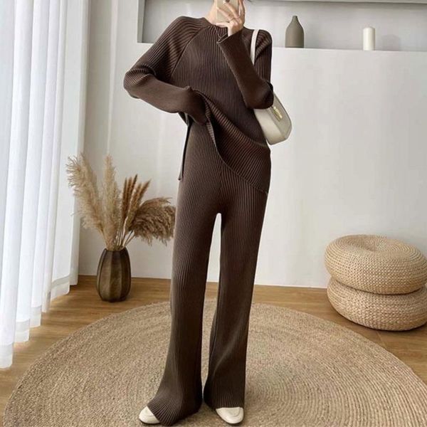 women's two piece pants ensemble femme fashion casual tracksuit women jumpers pullover sweater + wide leg pant suits knitted 2 sets, White
women's two piece pants ensemble femme fashion casual tracksuit women jumpers pullover sweater + wide leg pant suits knitted 2 sets, White