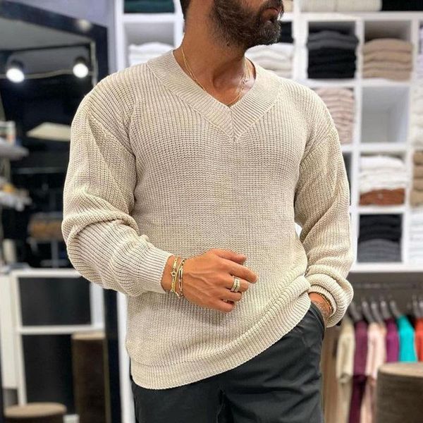 men's sweaters vintage mens solid knitted pullover 2021 casual long sleeve v-neck men fashion winter warm slim fit ribbed sweater, White;black
men's sweaters vintage mens solid knitted pullover 2021 casual long sleeve v-neck men fashion winter warm slim fit ribbed sweater, White;black