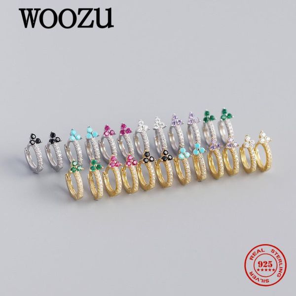 hoop & huggie woozu real 925 sterling silver luxury pave colorful zircon romantic flower earrings for women wedding party fashion jewelry, Golden;silver
hoop & huggie woozu real 925 sterling silver luxury pave colorful zircon romantic flower earrings for women wedding party fashion jewelry, Golden;silver