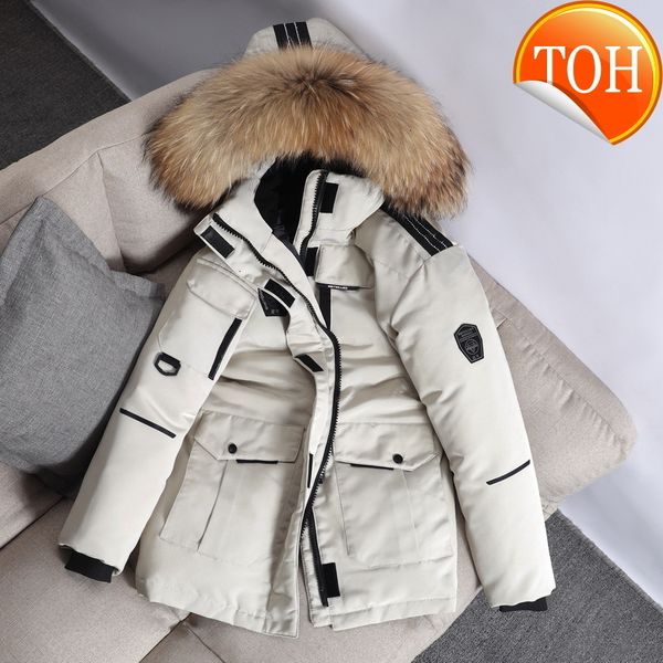 winter down jacket men new casual hood short korean trend multi pocket zipper white duck thick, Black
winter down jacket men new casual hood short korean trend multi pocket zipper white duck thick, Black