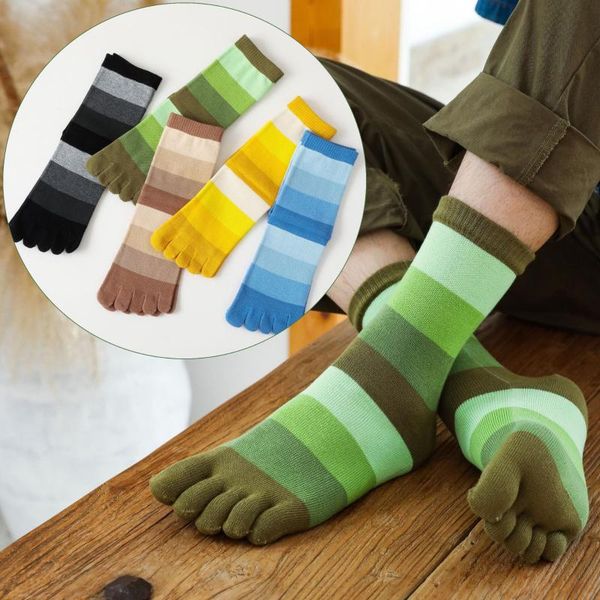 men's socks 2021 autumn winter thick medium long tube five finger pure cotton stripe 5 toe set, Black
men's socks 2021 autumn winter thick medium long tube five finger pure cotton stripe 5 toe set, Black