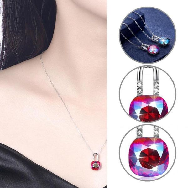 pendant necklaces electroplating comfortable to wear female lock jewelry necklace for gifts, Silver
pendant necklaces electroplating comfortable to wear female lock jewelry necklace for gifts, Silver