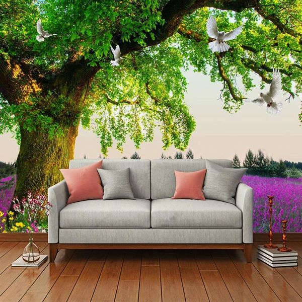 wallpapers drop custom mural papel de parede green tree lavender 3d po wall paper for tv background home decor
wallpapers drop custom mural papel de parede green tree lavender 3d po wall paper for tv background home decor