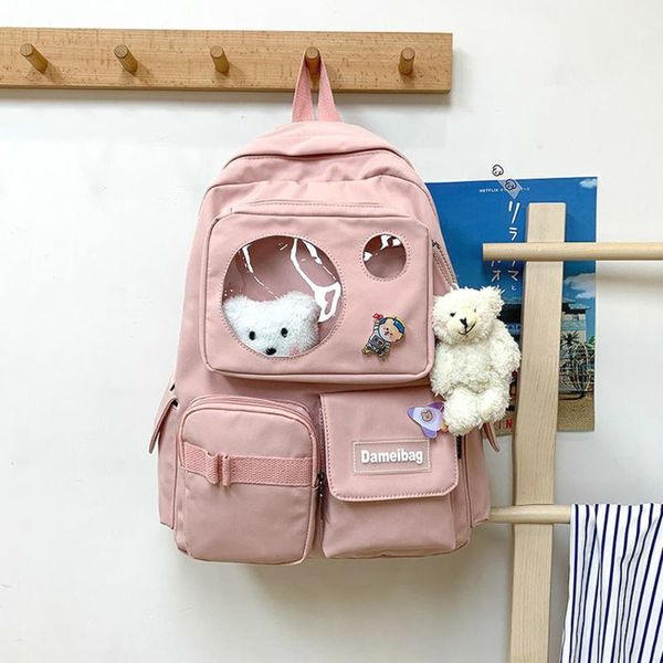 backpack harajuku youth student the campus small cute cartoon bear transparent boys girls school bag
backpack harajuku youth student the campus small cute cartoon bear transparent boys girls school bag