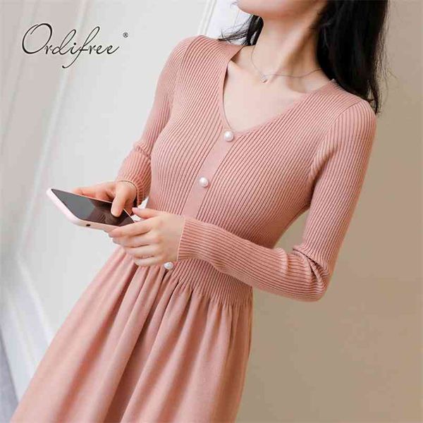 autumn winter women knitted dress long sleeve basic elegant lady pink sweater 210513, Black;gray
autumn winter women knitted dress long sleeve basic elegant lady pink sweater 210513, Black;gray
