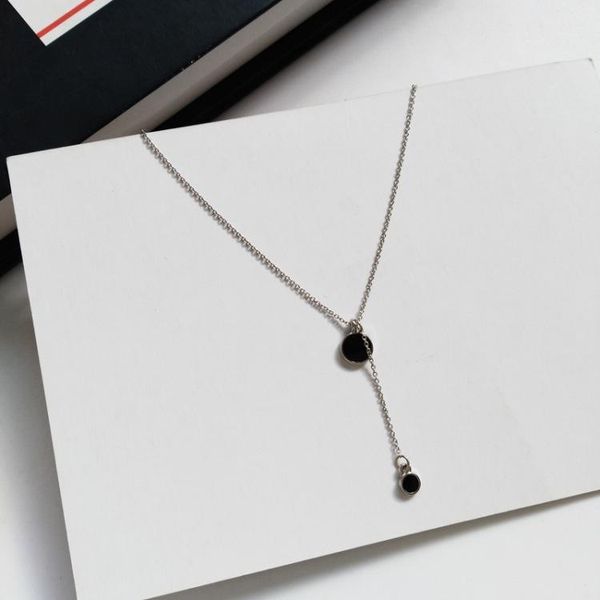 pendant necklaces version of black dripping oil round necklace personality temperament clavicle chain simple short for women, Silver
pendant necklaces version of black dripping oil round necklace personality temperament clavicle chain simple short for women, Silver