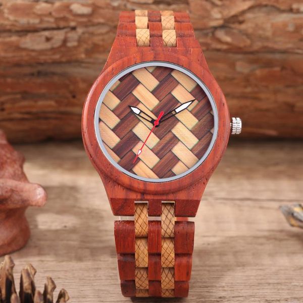 wristwatches fashion wooden watch creative five-bead woven pattern quartz wrist watches gift for friend family, Slivery;brown
wristwatches fashion wooden watch creative five-bead woven pattern quartz wrist watches gift for friend family, Slivery;brown