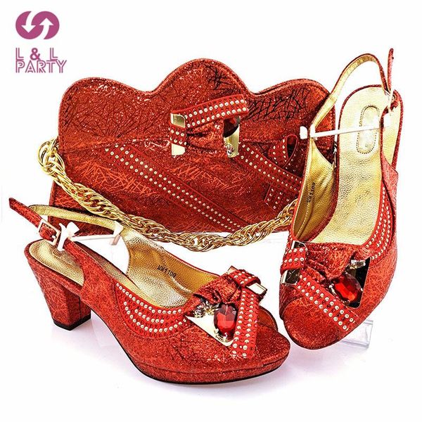 dress shoes elegant women and bag set in red color peep toe sandals with evening for wedding party crystal, Black
dress shoes elegant women and bag set in red color peep toe sandals with evening for wedding party crystal, Black