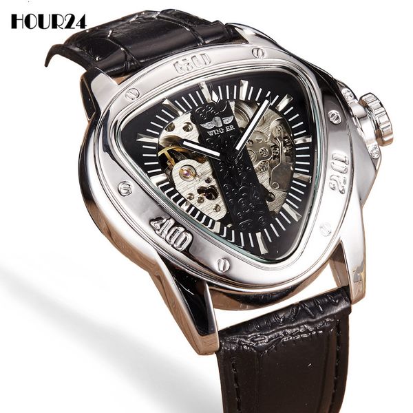2021 luxury unique triangle mechanical clock men leather band skelet stainlee steel sports male relogio, Slivery;brown
2021 luxury unique triangle mechanical clock men leather band skelet stainlee steel sports male relogio, Slivery;brown