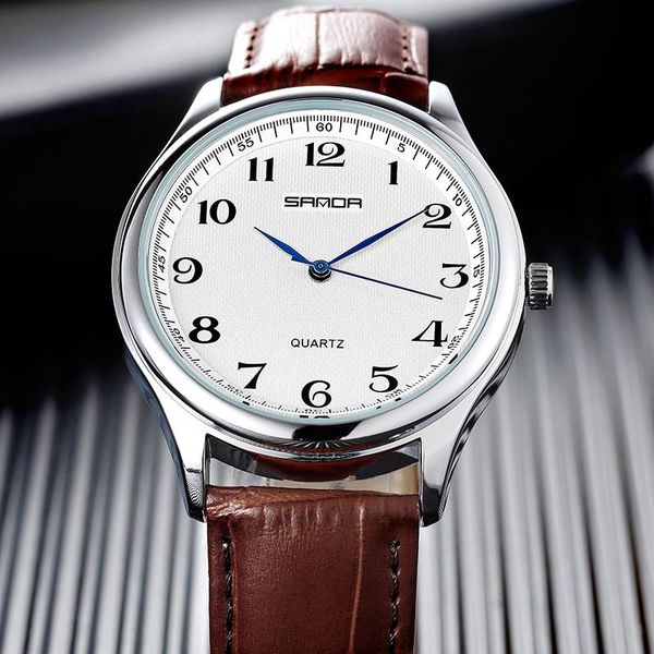 wristwatches simple quartz wristwatch men big numbers display fashion leather strap watch unique spring steel belt bracelet male clock, Slivery;brown
wristwatches simple quartz wristwatch men big numbers display fashion leather strap watch unique spring steel belt bracelet male clock, Slivery;brown