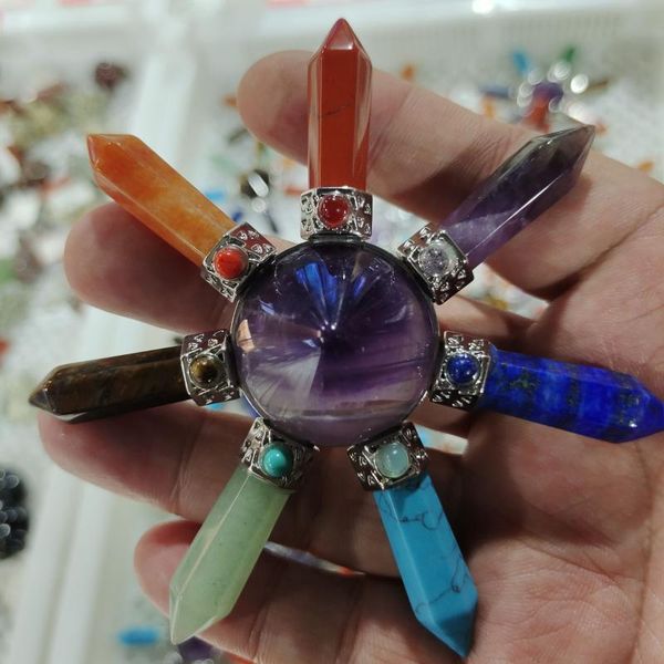 creative pyramid crystal energy generator stone points seven directions amethyst for healing meditation home decoration decorative objects &
creative pyramid crystal energy generator stone points seven directions amethyst for healing meditation home decoration decorative objects &